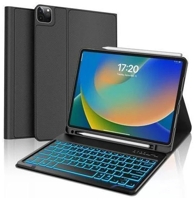 Main image of Keyboard Case for iPad Pro 12.9-in 6th, 5th, 4th, 3rd Generation - Magic Keyboard for iPad Air 13 2024 Case, Magnetic Detachable, 7 Colors Backlit, Folio Cover for Pro 12.9 Keyboard Pen Holder, Black