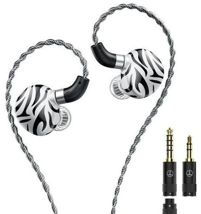 Alt view image 2 of 3 - White Tiger Hybrid Dual Dynamic Driver+Planar Diaphragm 0.78 2Pin Headphones (with mic)
