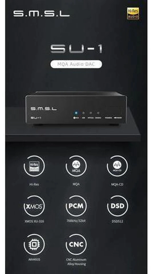 Alt view image 2 of 5 - SU-1 MQA MQA-CD Audio Decoder AK4493S XU316 768kHz/32Bit DSD512 Hi-Res DAC