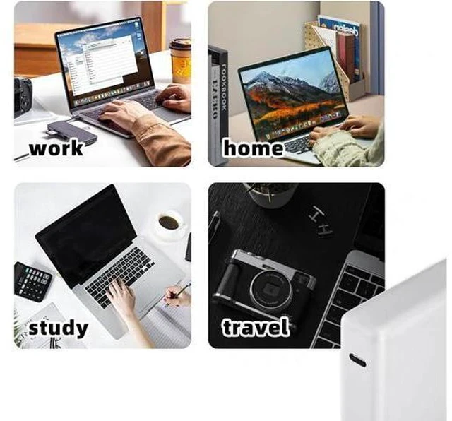 Alt view image 6 of 7 - MacBook Pro Charger 61W USB C Power Adapter for MacBook Pro/Air 13/14 Inch Power Adapter with Type C Power Cord Supply