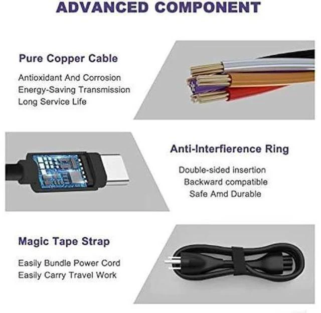 Alt view image 5 of 7 - 130W USB C Charger Compatible with Dell XPS 15 2in1 9575 9500 17 9700 Precision 5530 2in1 5550 5750 3560 Precision M3800 M2800 Inspiron 7347 7348 7459 DA130PM170 HA130PM170 0K00F5