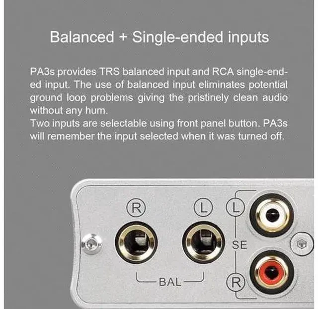 Alt view image 2 of 4 - PA3S Power Amplifier MA12070*2 Class D Fully Balanced Single Ended AMP 80W*2 RCA TRS Power Amplifier (Silver)