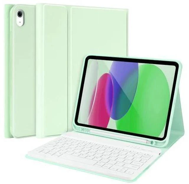 Main image of TQQ iPad 10th Generation Case with Keyboard (10.9", 2022),iPad Keyboard Case for 10.9" 10th Gen, Detachable - Pencil Holder - Flip Stand Cover - Keyboard Case for iPad 10th Gen 10.9 inch 2022 Green