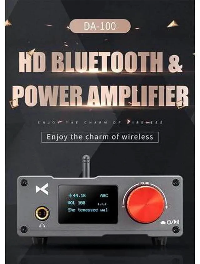 Alt view image 3 of 6 - DA-100 Power Amplifier ES9018K2M Output Power 50W*2 Support SBC/AAC/aptX/LDAC USB DAC Headphone Amp