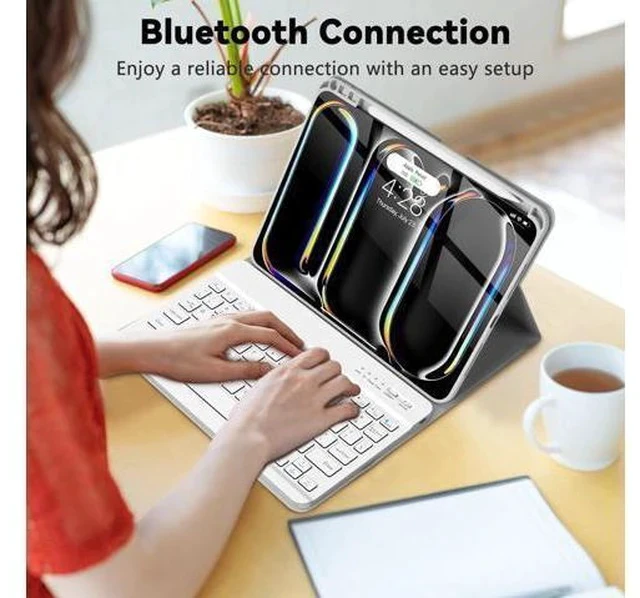 Alt view image 5 of 5 - TQQ for iPad Pro 11-inch (M4) 2024 Case with Keyboard, Keyboard Case for iPad Pro 11-inch (M4), Detachable - Pencil Holder - Flip Stand Cover - Case for iPad Pro 11-inch (M4) (Gray)