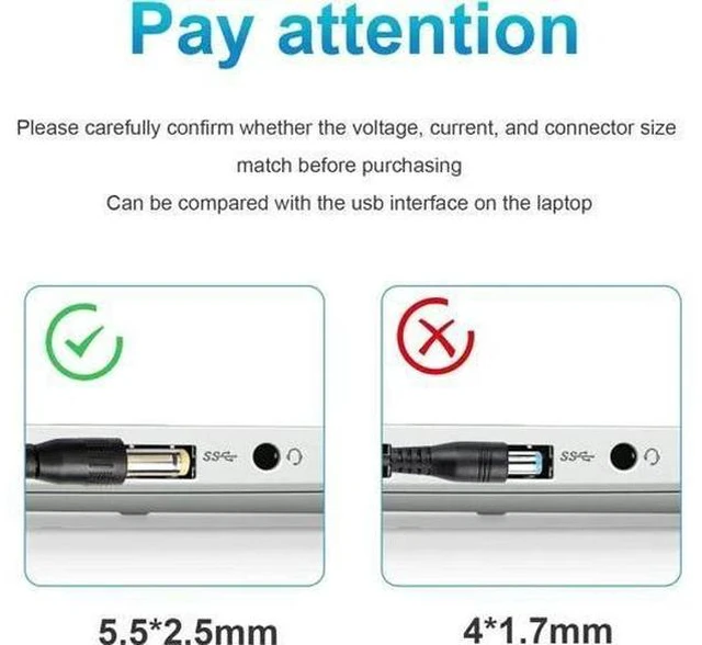 Alt view image 5 of 7 - AC Doctor INC 19V 4.74A 90W Universal AC Power Adapter Laptop Charger for HP Toshiba ASUS IBM Lenovo New 5.5x2.5mm