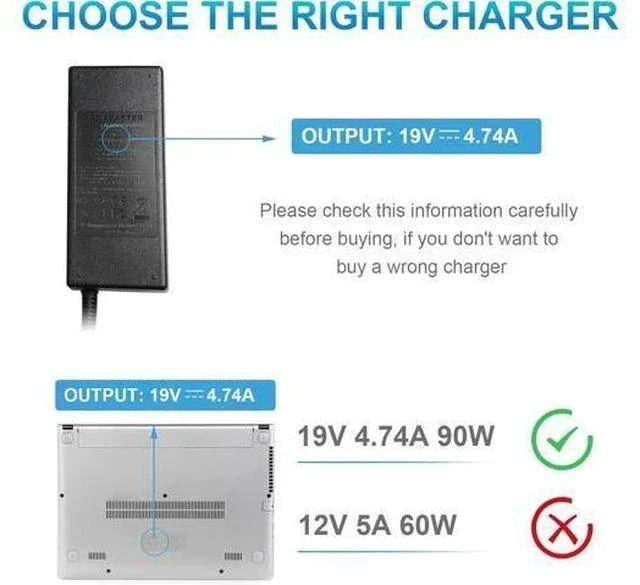 Alt view image 7 of 7 - AC Doctor INC 19V 4.74A 90W Universal AC Power Adapter Laptop Charger for HP Toshiba ASUS IBM Lenovo New 5.5x2.5mm