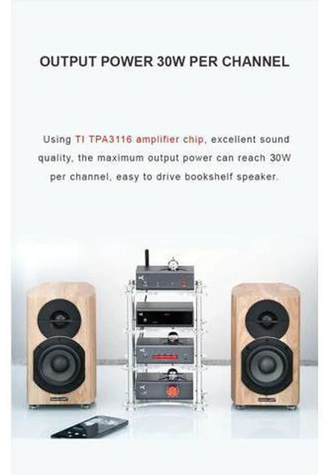 Alt view image 3 of 6 - MT-605 Power Amplifier 12AU7 Tube& Digital Amplifier TI TAP3116 Amp Chip Output Power 30W Per Channel