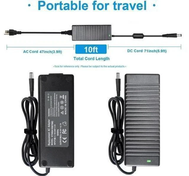 Alt view image 3 of 7 - PA-4E 130W 19.5V 6.7A DA130PE1-00 JU012 CM161 Laptop AC Adapter Charger for Dell 15 7000 7559,Docking Station XPS 15(L502x) 17(L702x) Alienware 13 R2 DA130PE1-00 Gaming Power Supply Cord