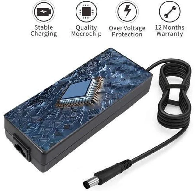 Alt view image 4 of 7 - PA-4E 130W 19.5V 6.7A DA130PE1-00 JU012 CM161 Laptop AC Adapter Charger for Dell 15 7000 7559,Docking Station XPS 15(L502x) 17(L702x) Alienware 13 R2 DA130PE1-00 Gaming Power Supply Cord