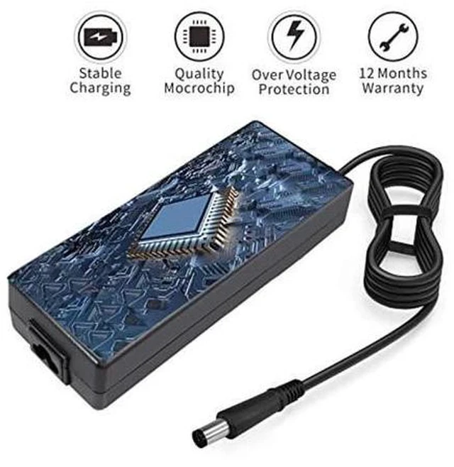 Alt view image 4 of 7 - PA-4E 130W 19.5V 6.7A DA130PE1-00 JU012 CM161 Laptop AC Adapter Charger for Dell 15 7000 7559,Docking Station XPS 15(L502x) 17(L702x) Alienware 13 R2 DA130PE1-00 Gaming Power Supply Cord