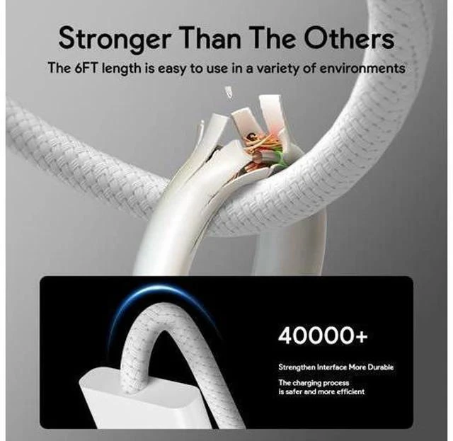 Alt view image 5 of 7 - 96W Mac Book Pro Charger- Compatible with MacBook pro 14 inch(2021-2023) & Mac Book air 13/15 inch(2022-2024),Include 6.6FT USB C to 3 Braided Cable