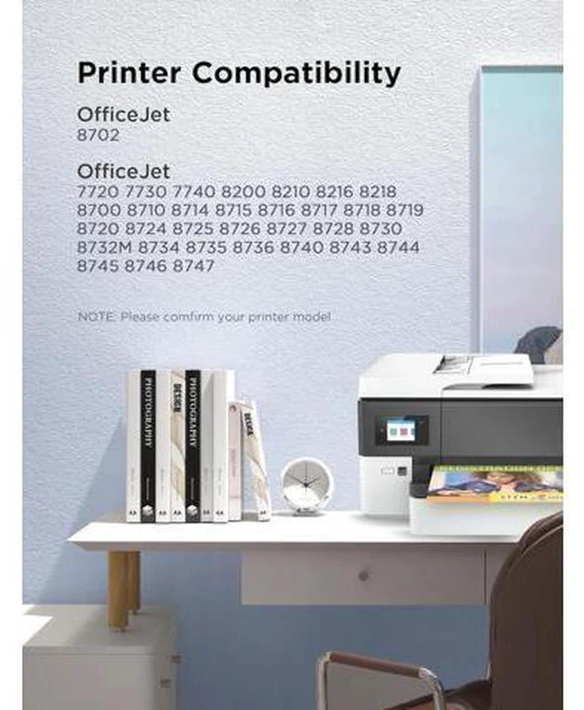 Alt view image 2 of 7 - 952XL 952 XL High-Yield Ink Cartridges, 5-Pack, Replacement 952 952 XL Ink Cartridges Combo Pack (2BK/1C/1M/1Y), Upgraded Chip, for OfficeJet Pro 8710 8720 7720 7740 8210 8702 8715 8725 Printer