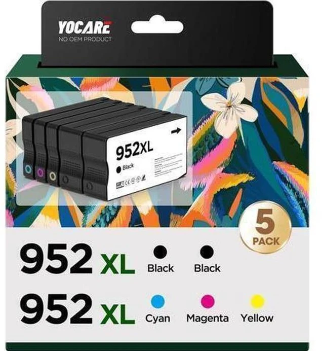 Main image of 952XL 952 XL High-Yield Ink Cartridges, 5-Pack, Replacement 952 952 XL Ink Cartridges Combo Pack (2BK/1C/1M/1Y), Upgraded Chip, for OfficeJet Pro 8710 8720 7720 7740 8210 8702 8715 8725 Printer