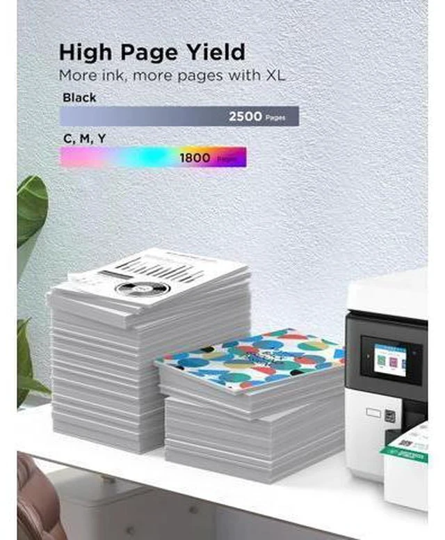 Alt view image 3 of 7 - 952XL 952 XL High-Yield Ink Cartridges, 5-Pack, Replacement 952 952 XL Ink Cartridges Combo Pack (2BK/1C/1M/1Y), Upgraded Chip, for OfficeJet Pro 8710 8720 7720 7740 8210 8702 8715 8725 Printer