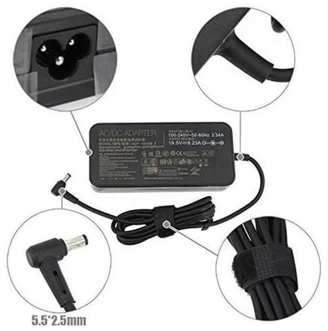 Alt view image 4 of 7 - 19.5V 9.23A 180W Laptop Charger ADP-180MB F Fit for Asus ROG G750JM G751JM G750JS G75VW G75VX GL502VT G750JW G750JM G750JX G751JL G751JM G752VL G-Series Gaming Laptop AC Adapter