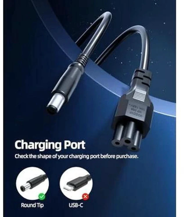 Alt view image 2 of 7 - 90W 65W AC Charger Fit for Dell Inspiron 3521 3646 15 Laptop Power Supply Adapter Cord