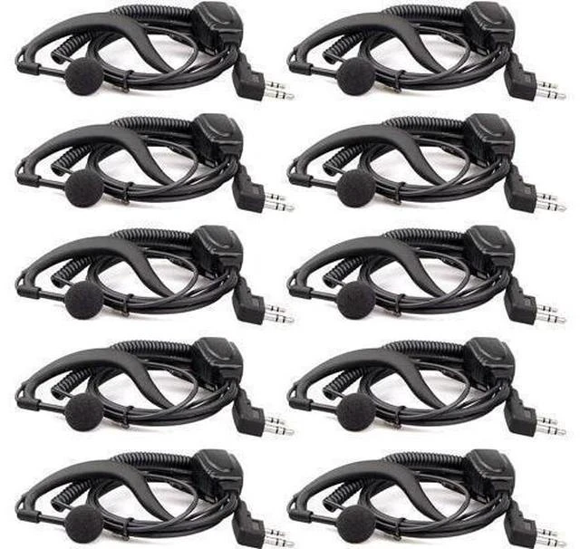 Main image of Retevis Walkie Talkie Earpiece Compatible H-777 RT22 RT21 RT68 RT22S H-777S RT27 Baofeng 888S UV-5R,Two Way Radio G Type Length Adjustable Headset with Mic(10 Pack)