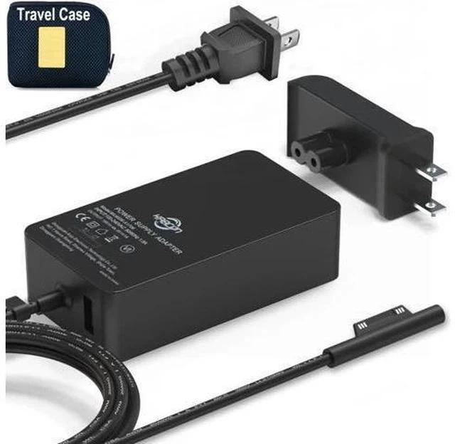 Main image of 65W Surface Pro Laptop Charger for Surface Pro 10 9 8 7+ X 7 6 5 4 3 Windows Surface Laptop 7 6 5 Studio 4 Go 3 2 Surface Go Tablet Surface Book 2 1 Support 44W 36W 10.1FT Travel Case