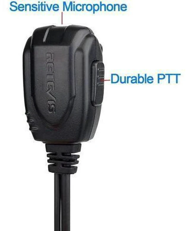 Alt view image 5 of 6 - Retevis Walkie Talkie Earpiece Compatible H-777 RT22 RT21 RT68 RT22S H-777S RT27 Baofeng 888S UV-5R,Two Way Radio G Type Length Adjustable Headset with Mic(10 Pack)