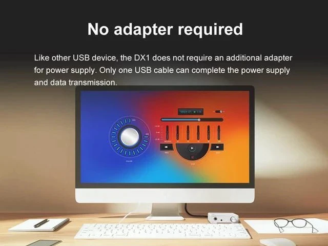 Alt view image 5 of 5 - DX1 Decoder AK4493S XU208 DAC&Headphone Amplifier Support up to DSD256 PCM384 Mini DAC(Black)