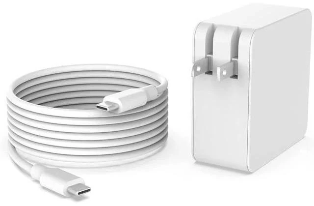 Main image of 65W Fast Charger Fit for Laptop Charger Galaxy Book Pro Pro 360 Notebook Ep-Ta865 More Devices with USB Type C Connector Foldable Scratch-Resistant Plug PD Detachable 7.5FT Cable