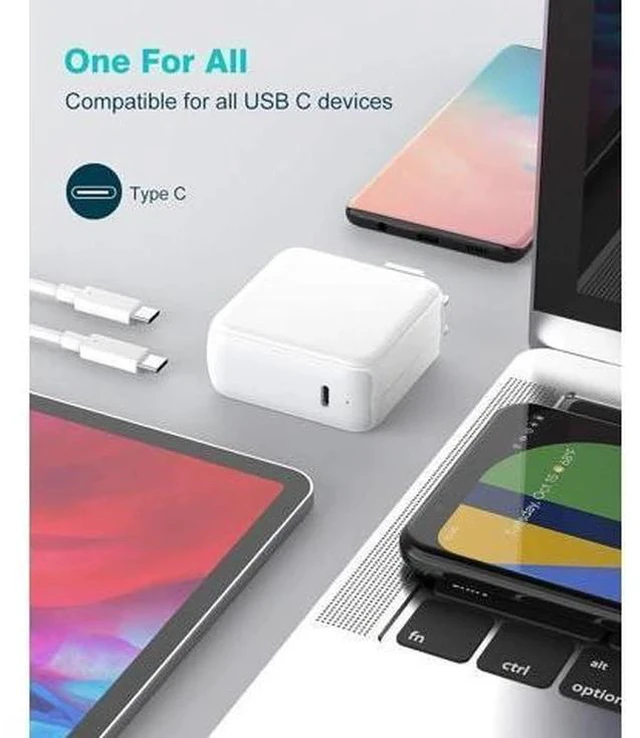 Alt view image 5 of 6 - Charger for MacBook Air MacBook Pro 13 14 15 16 inch 2025 2024 2023 2022 2021 2020 M1 M2 M3 M4 Laptop 70W USB C Power Adapter iPad LED 6.6FT USB-C Cable Charging as Fast as Original Quality
