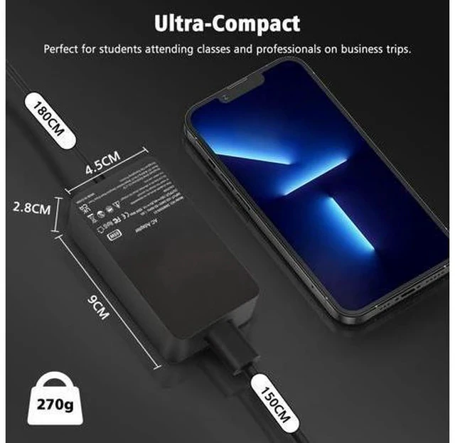 Alt view image 5 of 7 - 65W Surface Pro Laptop Charger Compatible with Surface Pro 10 9 8 X 7+ 7 6 5 4 3 Magnetic Surface Connector Support 65W 44W 36W with USB Port