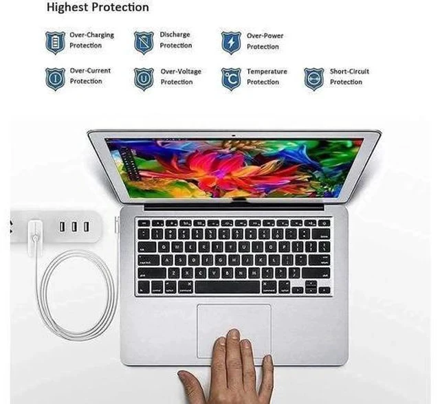 Alt view image 3 of 7 - Universal Charger 60W L-Tip Laptop Charger Compatible with Mac Book Pro Before Mid 2012 Magnetic Powerful Connect Original Quality