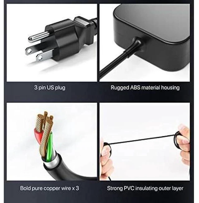 Alt view image 5 of 7 - 19V 6.32A 120W AC Adapter 5.5x2.5mm Fit for Asus N550 GL551 GL552 GL553 GL752 GL753, Laptop Charger PA-1121-28 A15-120P1A Power Supply Cord