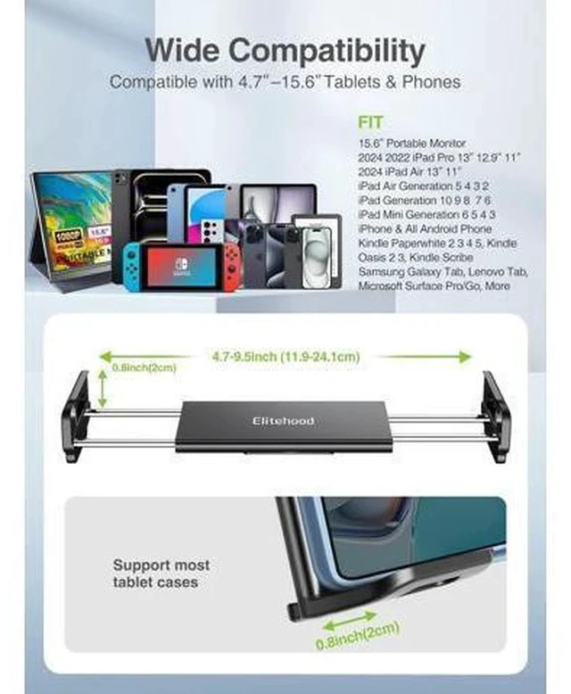 Alt view image 2 of 7 - Metal iPad Tripod Stand & Adjustable 72 Gooseneck Tablet Floor Stand Holder, Heavy Duty Aluminum iPad Floor Stand for iPad Pro 12.9 11, Mini, Air, iPhone and 4.7-12.9" Tablets Cell Phones
