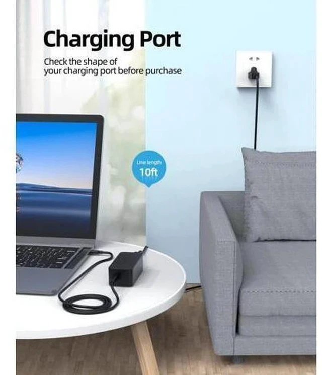 Alt view image 7 of 7 - Fast Chromebook Charger for HP Chromebook Charger - (UL Safety Certified Product) 45W
