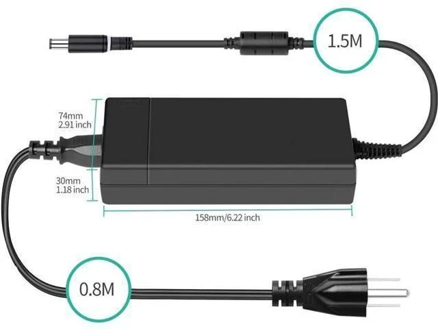 Alt view image 4 of 7 - 180w 19.5V 9.23A AC Laptop Charger Fit for Precision 7510 7520 7530 7540 7550 7560 3530 7730 5530 M4600 M4700 M4800 M6400 M4500 DA180PM111 Laptop Adapter Power Supply Cord