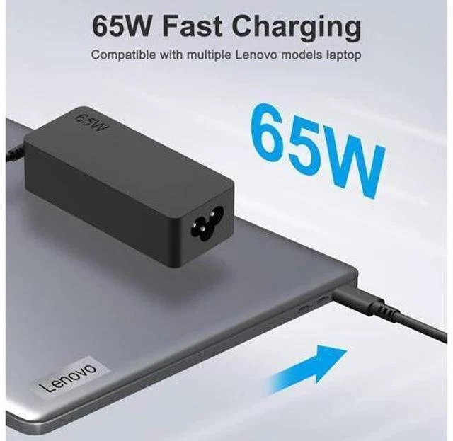 Alt view image 3 of 7 - Charger Compatible with Laptop Computer 65W 45W Thinkpad Yoga Chromebook USB C Fast Power Adapter