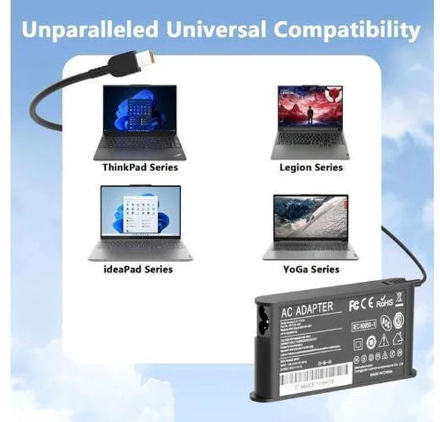 Alt view image 6 of 7 - 170W Laptop Charger Compatible with Lenovo Thinkpad Gen 6 5 4 3 2 1,P50 P51 P52 P53 P70 P71 P73 W541 W540 T15g T15p P16v P15v P15 P15g P16 P17 P1 X1,Legion Slim 5 S7 LOQ Adapter