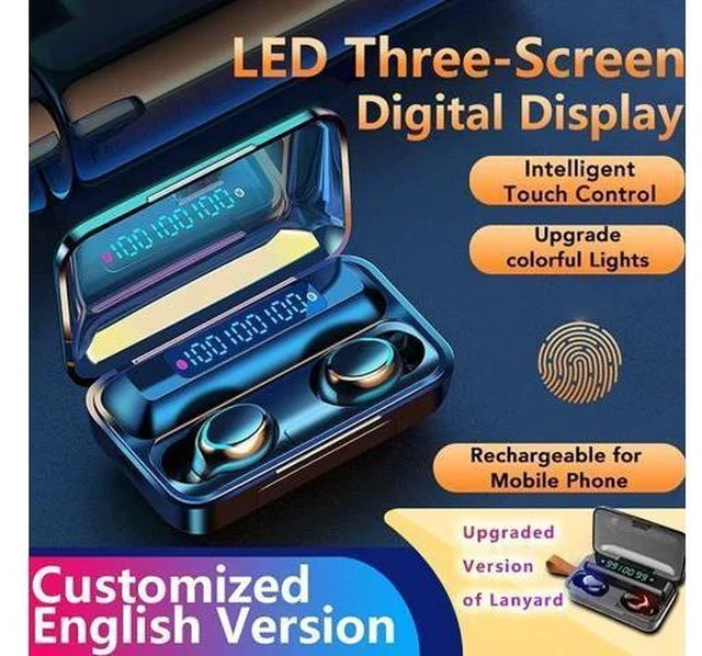 Alt view image 2 of 7 - SOEWIOU Wireless Earphones, Wireless Earbuds, HiFi Stereo, Bluetooth 5.3 Touch Control Noise Rduction Headphones, Mini Eear Buds Mic in-Ear Headphones IP7 Waterproof Led Display for Smartphone