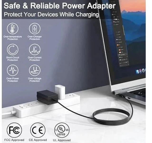 Alt view image 4 of 7 - 12V AC Adapter Charger for SGIN M17 Pro M17Pro M17S 17 Inch 17.3 Windows 11 Laptop Notebook Computer PC Power Supply Adaptor Cord Wall Plug