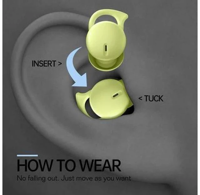 Alt view image 7 of 7 - Invisible Sleep Headphones Sleep Earbuds for Side Sleepers Small Comfortable Fit Noise Blocking Sleep Earbuds Bluetooth 5.3 Wireless Earphones in-Ear Ear Buds for Sleeping - Green