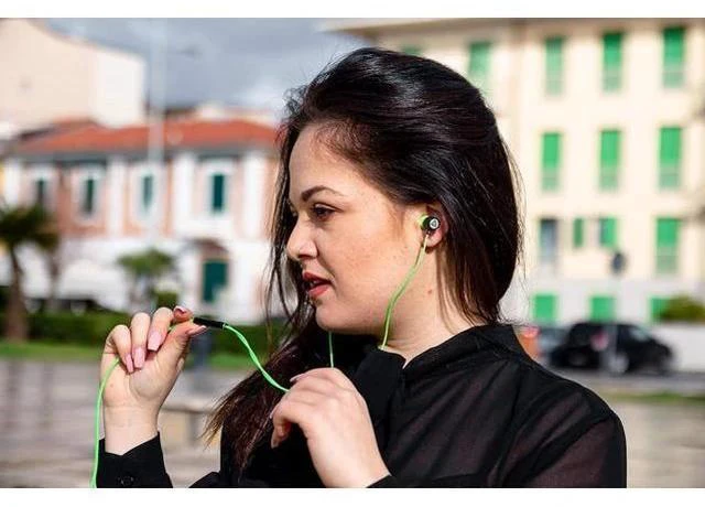Alt view image 2 of 7 - Ultra Wired Earbuds in-Ear Headphones 5 Years Warranty Earphones with Microphone Noise Isolating Ear Buds Memory Foam for iPhone School Students Kids Women Small Ears - Green