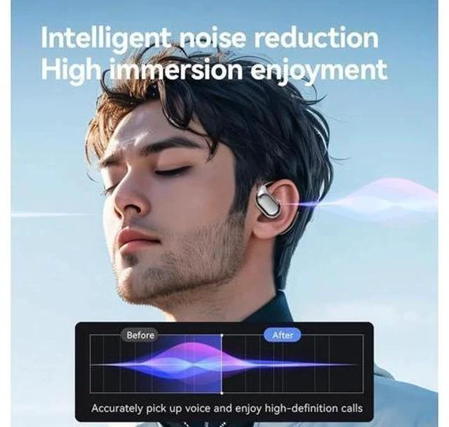 Alt view image 4 of 7 - AI Translation Earbuds Real Time, Wireless Earbuds,3-in-1 Language Translator Earbuds, Two-Way Open Ear Headphones, HD Sound,Noise Canceling Ear Buds Wireless Bluetooth Earbuds for Travel, Business