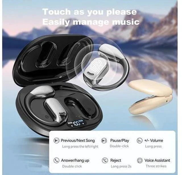 Alt view image 6 of 7 - AI Translation Earbuds Real Time, Wireless Earbuds,3-in-1 Language Translator Earbuds, Two-Way Open Ear Headphones, HD Sound,Noise Canceling Ear Buds Wireless Bluetooth Earbuds for Travel, Business