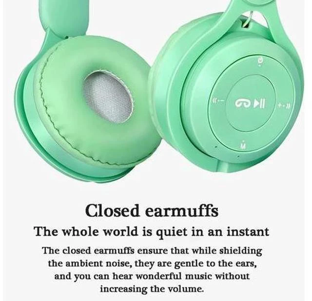Alt view image 7 of 7 - Upgraded Hybrid Noise Cancelling Headphones with Transparent Modes Wireless Bluetooth with Mic Deep Bass Soft-Earpads Hi-Fi Audio Comfortable Fit Long Playtime for Home Office Travel Over Ear Green
