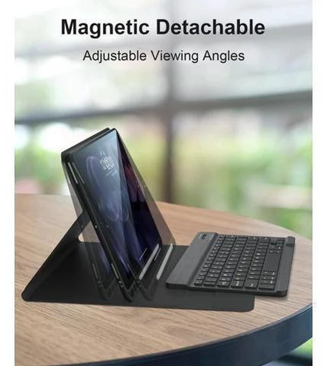 Alt view image 3 of 5 - iPad 9th Generation Case with Keyboard, 10.2 inch Slim Smart Case Built-in Pencil Holder Folio Stand Cover Detachable Bluetooth Keyboard for iPad Keyboard Case 9th/8th/7th and iPad Pro 10.5" (Black)