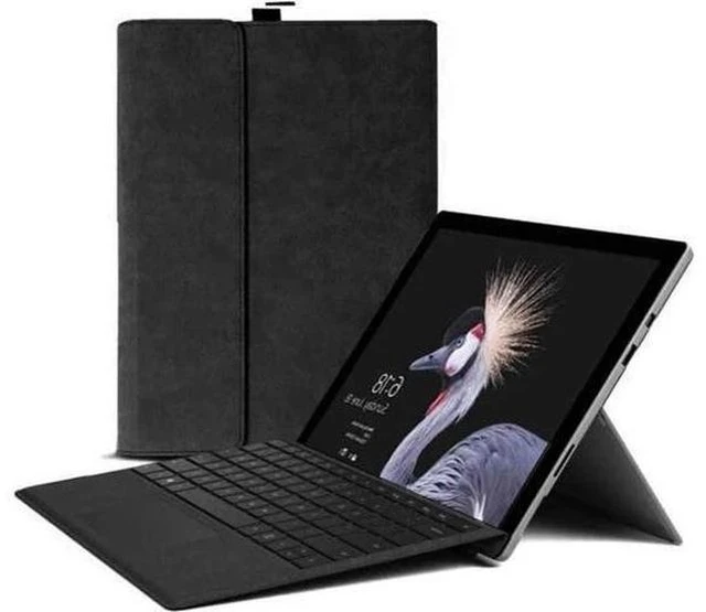 Main image of Protective Case for Surface Pro 7/Pro 6/Pro 5/Pro 4 Tablet,Surface12.3 Inch Case, Compatible with Type Cover Keyboard, Business Cover with Pen Holder,Black