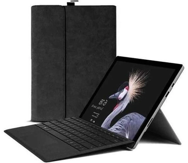 Alt view image 6 of 7 - Protective Case for Surface Pro 7/Pro 6/Pro 5/Pro 4 Tablet,Surface12.3 Inch Case, Compatible with Type Cover Keyboard, Business Cover with Pen Holder,Black
