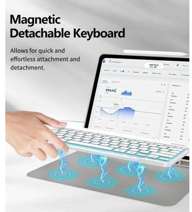Alt view image 3 of 7 - COO for iPad Air 13 Inch M2 2024 Case Keyboard, Keyboard Case for iPad Pro 12.9 inch 5/6th Gen Case with Pencil Holder - Wireless Detachable Backlit Keyboard with Auto Sleep/Wake