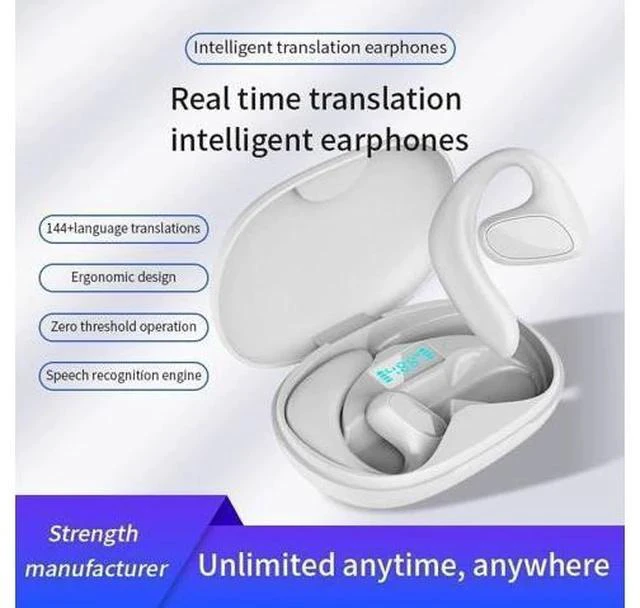 Alt view image 5 of 7 - Flegobey Translator Earbuds, Fleglobey Translation Earbuds, Openair Max Ai Headphones Translator, 3 in 1 Language Flegobey Translation Ear Buds Real Time Translation Device (Black)
