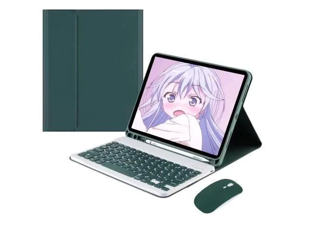 Alt view image 6 of 7 - QIYIBOCASE iPad Air 13 inch/iPad Pro 12.9 6th Generation Case with Keyboard and Mouse, iPad Pro12.9 inch 5th/4th/3rd Gen Keyboard Case with Pencil Holder, Detachable Magnetic Keyboard Case (Teal)