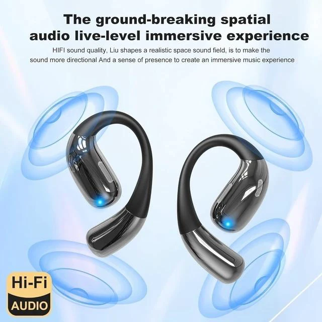 Alt view image 3 of 7 - Language Translation Earbuds Real-time, Wireless Earbuds AI Translator Ear Buds with 144 Languages & Accents, No Subscription Fee, OWS Long Battery Life Bluetooth Headphone for Travel Learning