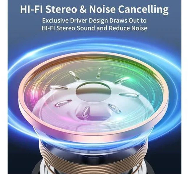 Alt view image 3 of 7 - Bluetooth Headphones Retractable Neckband Bluetooth Headset with Microphone Vibration Call Stereo Noise Cancelling Earphones for Workout Sports Driving (Black)